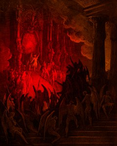 Paradise Lost: Satan in Council by Gustave Dore