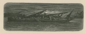 People on the deck of a boat on the Thames by Gustave Dore