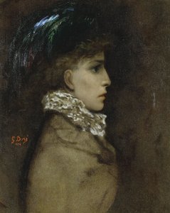 Portrait of the actress Sarah Bernhardt 1844-1923, 1870 by Gustave Dore