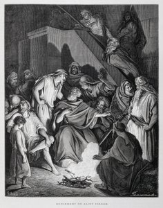 Saint Peter Denying Christ (Illustration from the Dore Bible) by Gustave Dore