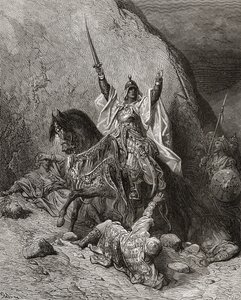 Saladin Yusuf, Sultan during Second Crusade, illustration from 