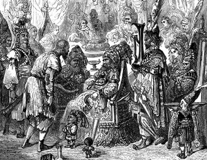 Sindbad the sailor (Sinbad) - tale of the thousand and one (1001) nights - illustration by Gustave Dore (detail) - Maxwell edition 1865 by Gustave Dore