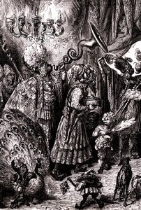Sindbad the sailor (Sinbad) - tale of the thousand and one (1001) nights - illustration by Gustave Dore (detail) - Maxwell edition 1865 - Sixth voyage: To the court of the king of Serendib by Gustave Dore
