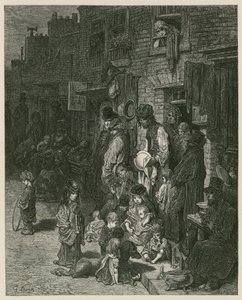 Slums In London (engraving) by Gustave Dore