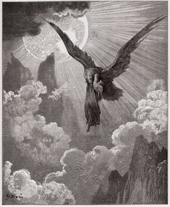 The Divine Comedy, Purgatorio, Canto 9: Dante, in a dream, is carried off by an eagle - by Dante Alighieri (1265-1321) - Illustration by Gustave Dore (1832-1883) by Gustave Dore