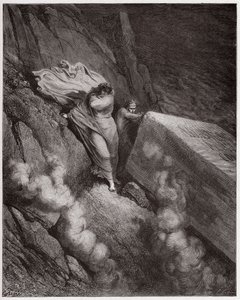 The Divine Comedy, Inferno, Canto 11: The burning tomb of Pope Anastasius II - by Dante Alighieri - Illustration by Gustave Dore by Gustave Dore