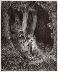 The Divine Comedy, Inferno, Canto 1: Dante in the savage wood - Illustration by Gustave Dore by Gustave Dore