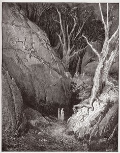 The Divine Comedy, Inferno, Canto 1: Virgil and Dante begin their journey - Illustration by Gustave Dore by Gustave Dore
