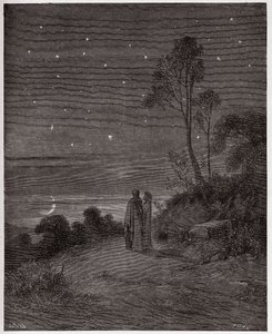 The Divine Comedy, Inferno, Canto 2: The darkening sky of the first night - Illustration by Gustave Dore by Gustave Dore