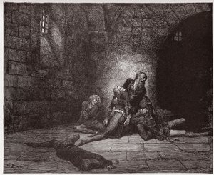 The Divine Comedy, Inferno, Canto 33: Gaddo dies before his father