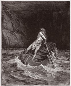 The Divine Comedy, Inferno, Canto 3: Charon on the River Acheron - Illustration by Gustave Dore by Gustave Dore