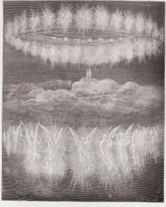 The Divine Comedy, Paradiso, Canto 12: The Rings of Glorified Souls in the Sun - by Dante Alighieri (1265-1321) - Illustration by Gustave Dore (1832-1883) by Gustave Dore