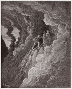 The Divine Comedy, Purgatorio, Canto 16: Marco Lombardo follows the poets through the smoke - by Dante Alighieri - Illustration by Gustave Dore by Gustave Dore