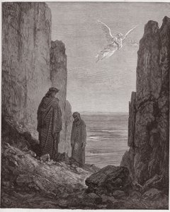 The Divine Comedy, Purgatorio, Canto 19: The poets ascend to the fifth circle - by Dante Alighieri (1265-1321) - Illustration by Gustave Dore (1832-1883) by Gustave Dore