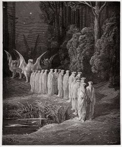 The Divine Comedy, Purgatorio, Canto 29: The 24 Elders in the Apocalyptic Procession - by Dante Alighieri (1265-1321) - Illustration by Gustave Dore (1832-1883) by Gustave Dore