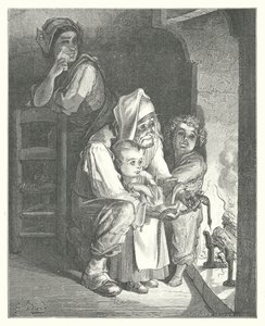 The Fables of La Fontaine: The Countryman and the Serpent by Gustave Dore