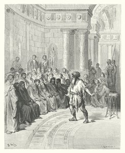 The Fables of La Fontaine: The Peasant of the Danube by Gustave Dore