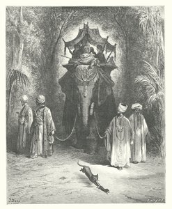 The Fables of La Fontaine: The Rat and the Elephant by Gustave Dore