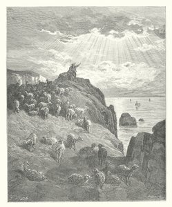 The Fables of La Fontaine: The Shepherd and the Sea by Gustave Dore