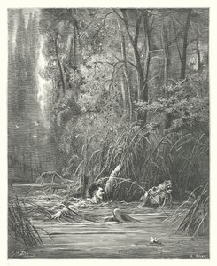 The Fables of La Fontaine: The Torrent and the River by Gustave Dore