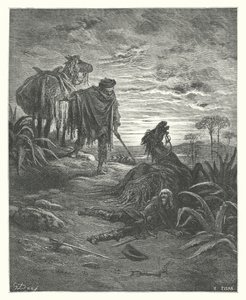 The Fables of La Fontaine: The Two Mules by Gustave Dore