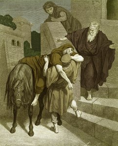 The Good Samaritan at the Inn by Gustave Dore