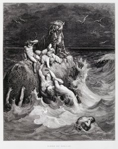 The Great Flood, Illustration from the Dore Bible by Gustave Dore