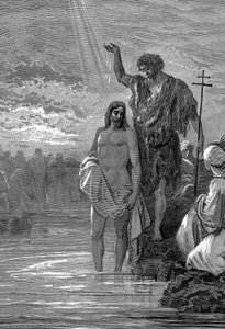 The baptism of Christ by Gustave Dore