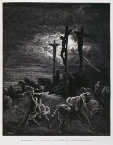 The crucifixion of Christ, Illustration from the Dore Bible by Gustave Dore