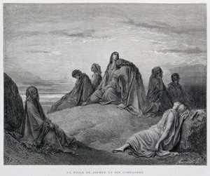 The Daughters of Jepthah, Illustration from the Dore Bible by Gustave Dore