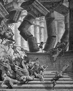 The Death of Samson - Bible by Gustave Dore