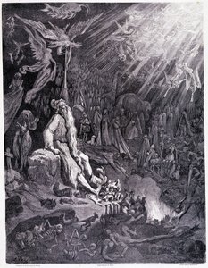 The last judgment will end your torment... Plate XII - Illustration by Gustave Dore (1832-1883), for La legende du jeif wandering by Pierre Dupont, edition Librairie du magasin picturesque, Paris 1862 by Gustave Dore
