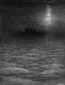 The Marooned Ship in a Moonlit Sea, Scene from 