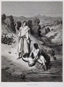 Tobias and the Angel, Illustration from the Dore Bible by Gustave Dore