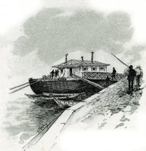 View of the Boat in Quai de Bercy Where Traders Paid the Grant