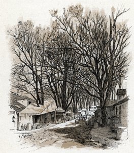 View of the warehouse of Rue Leopold in Bercy, Paris by Gustave Fraipont