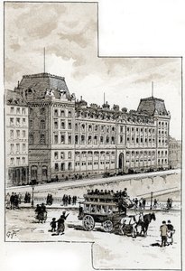 View of the police department on the Quai des Orfevres, Paris by Gustave Fraipont