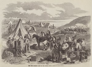 The 10th Hussars Camp in the Crimea by Gustave Janet