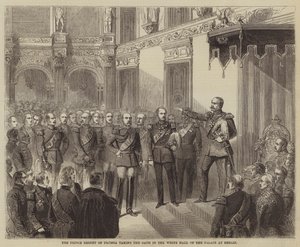 The Prince Regent of Prussia Taking the Oath in the White Hall of the Palace at Berlin by Gustave Janet