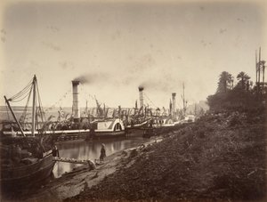 Fête de S. A. Ismaïl Pacha à bord des bateaux de LL. A A. les princes, janvier 1867 by Gustave Le Gray