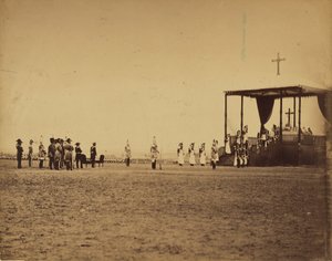Military Mass at Camp de Chalons in the Presence of the Emperor by Gustave Le Gray