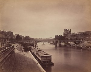 The Pont du Carrousel, Paris: View to the West from the Pont des Arts by Gustave Le Gray