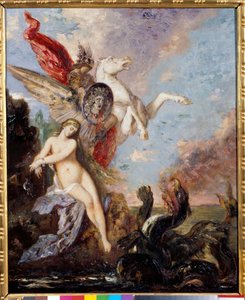 Andromeda Chained to a Rock is Delivered by Perseus by Gustave Moreau