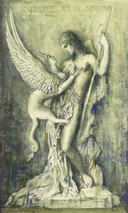 Oedipus and the Sphinx by Gustave Moreau