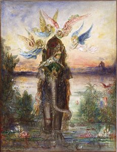 Peri, sacred elephant by Gustave Moreau