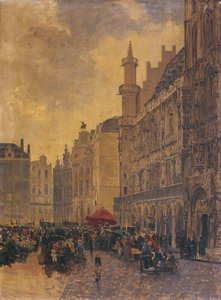 The Grande Place in Brussels by Gustave Walckiers