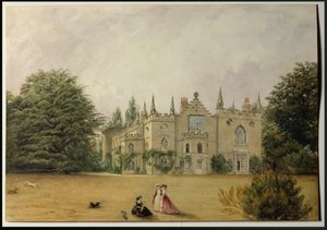 View of Strawberry Hill, Middlesex from the Gardens by Gustavus Ellinthorpe Sintzenich