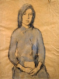 Girl, Hands Resting in her Lap by Gwen John