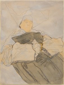 Sleeping Nun, c. 1916-18 by Gwen John