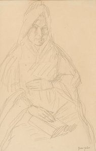 Study for Mere Poussepin seated at a table